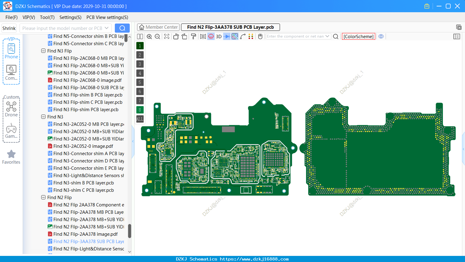 OPPO Find N2 Flip-3AA378 SUB PCB Layer